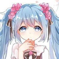 蓝色系列头像卡通女生蓝色系唯美头像