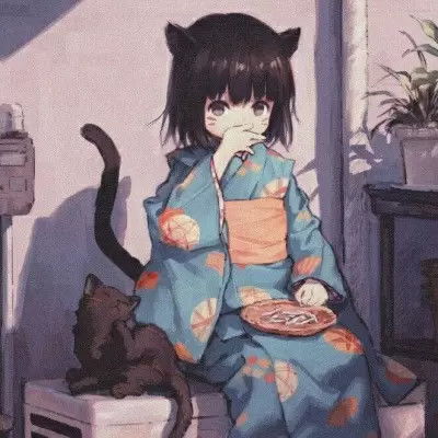 森系小清新动漫手绘女生头像