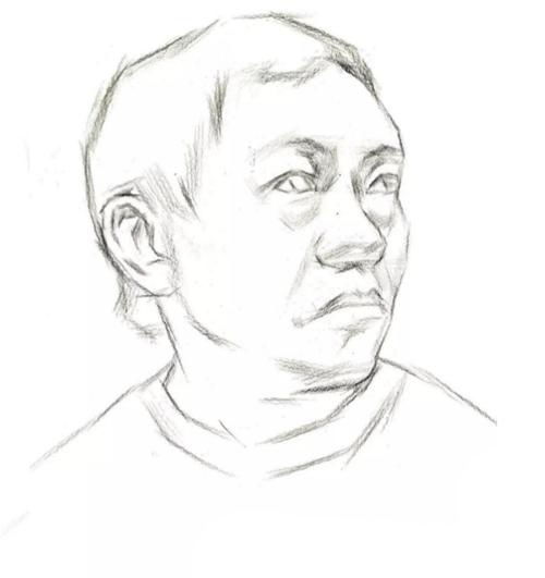 易cg分享素描头像作画步骤图