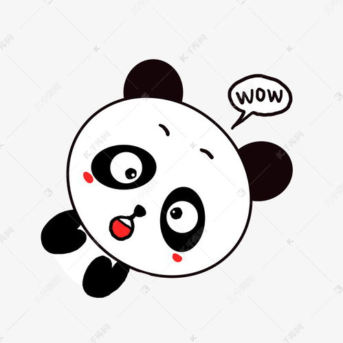 q版可爱卡通歪头小动物表情包小熊猫感叹素材图片免费下载千库网