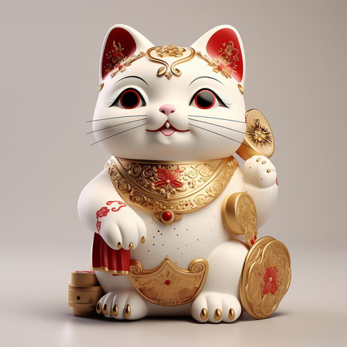 可爱卡通龙3d立体招财猫素材图片海报设计下载请至来源处