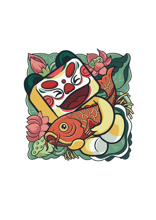 虎头虎脑泥小虎卡通设计