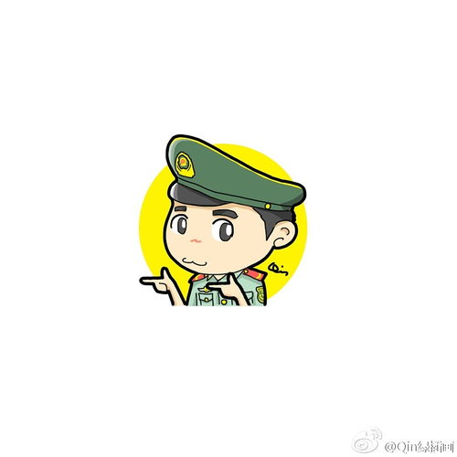 武警q版小头像系列插画