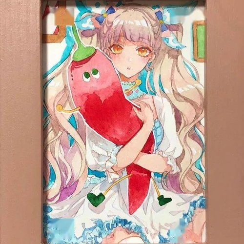 水彩画手绘日系可爱猫耳动漫少女