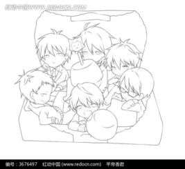 q版漫画线稿图片免费下载编号3676497红动网