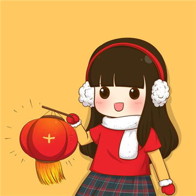 适合新年卡通头像女生,一起来换喜迎新年头像啦