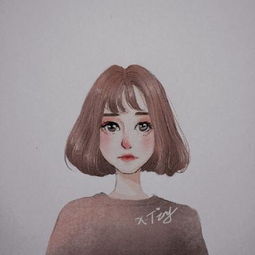 小清新短发女生手绘动漫头像