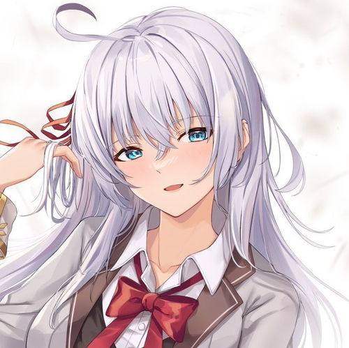 动漫女生头像银发少女