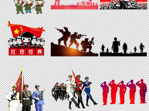 八一建军节部队军人卡通人物png素材图片模板下载40.16mb动漫人物大全人物形象