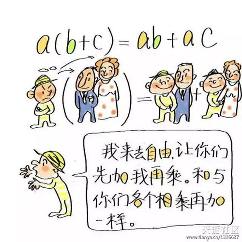 初一学生家长给孩子画的数学漫画