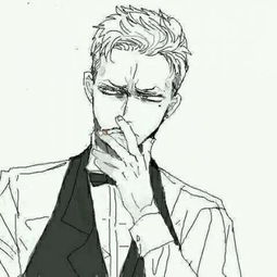 素描男生动漫头像