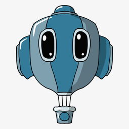 蓝色的动物热气球插画图片素材其他格式下载动漫人物大全