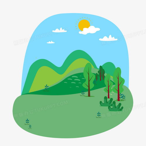卡通手绘春天美丽的风景免抠元素png图片素材下载手绘png熊猫办公