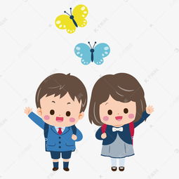 6.1儿童节多彩卡通手绘小学生素材图片免费下载千库网