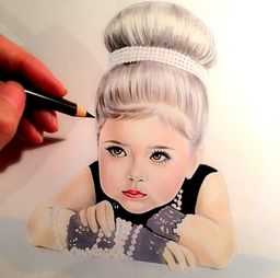 彩色铅笔肖像插画欣赏丨bos博思游戏动漫教育