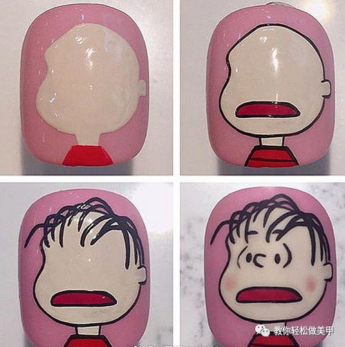 卡通美甲教程,怎么做分解一下你就知道