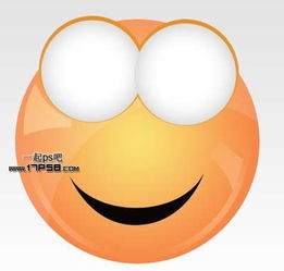 photoshop设计高光卡通笑脸表情图标4
