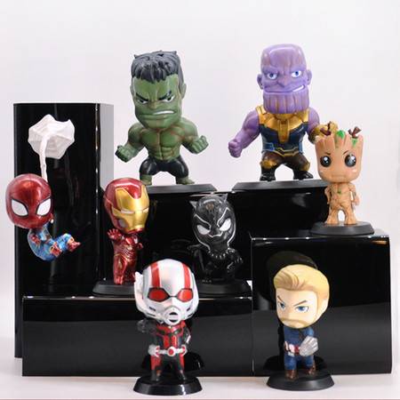 漫威marvel复联3摇头公仔汽车摆件钢铁侠手办车载摆件卡通摆件车内饰品图片大全邮乐官方网站
