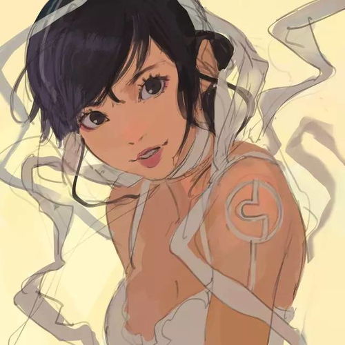 一组受日本动漫影响的战斗民族插画作品