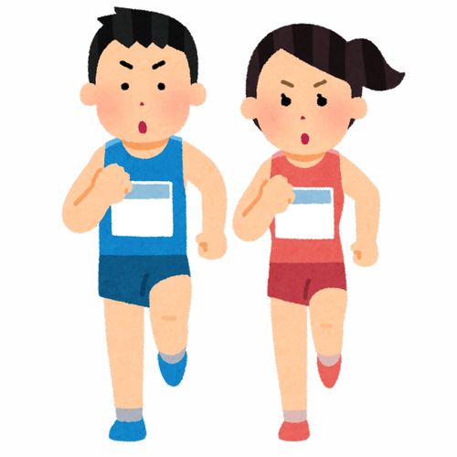 跑步的人赛跑马拉松运动会卡通插画免扣素材手绘png15插画运动比赛健身