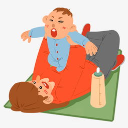 手绘举着孩子的母亲插画图片素材其他格式下载动漫人物大全