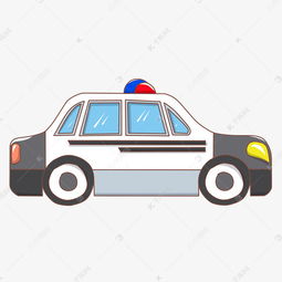 白色的警车手绘插画素材图片免费下载千库网