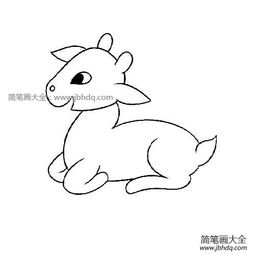 卡通梅花鹿简笔画图片