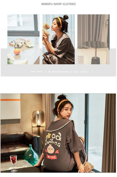 睡衣女夏季纯棉韩版大码中长款睡裙甜美少女公主风卡通薄款家居服