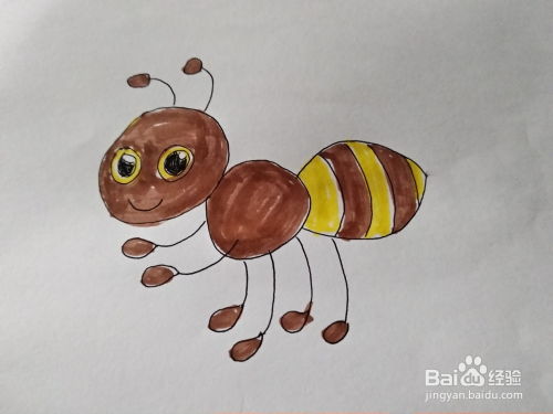 幼儿简笔画热门小蚂蚁的画法