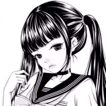 帅气酷酷漫画女生微丧头像,卡通头像图片