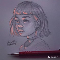 angelganev他借助光影将卡通人物素描画的与众不同