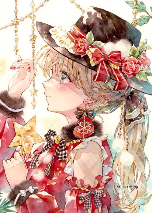 精美插画精灵可爱的少女