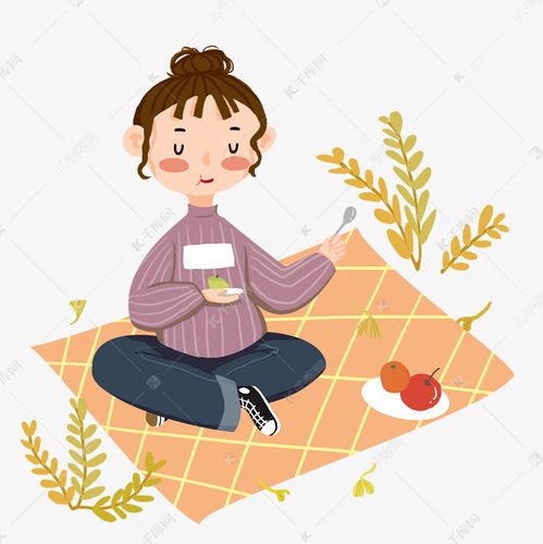 秋季卡通女孩人物插画素材图片免费下载千库网