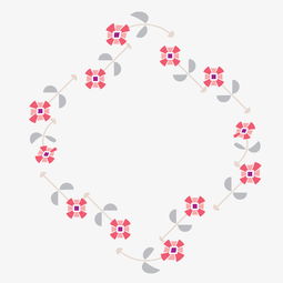 矢量卡通粉色花卉四边形边框图片素材其他格式下载其他大全