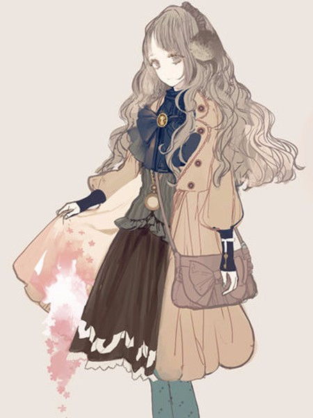 动漫的女生戴耳机在听音乐的意境唯美图片用来画画