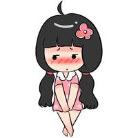 脸红红的卡通小女孩头像微信头像图片大全