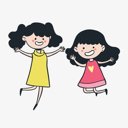 手绘简约简笔画小女孩素材图片素材其他格式下载动漫人物大全