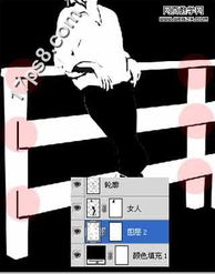photoshop教程绘制大雨中矗立桥头的卡通漫画