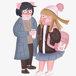 卡通手绘猪猪人幸福情侣创意海报图片素材其他格式下载动漫人物大全