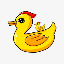 手绘婴幼儿玩具小黄鸭插画图片素材其他格式下载动漫人物大全