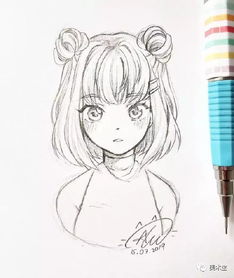 一组清新感爆棚的少女漫画铅笔线稿,干干净净的好喜欢