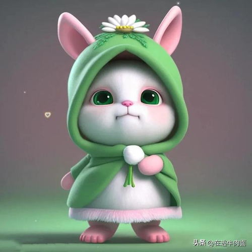 立马抱走的卡通兔子