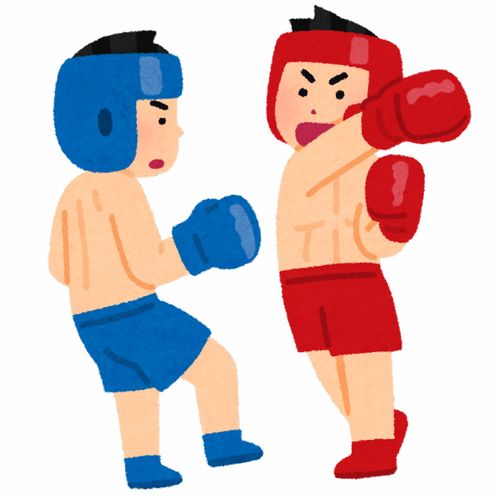 拳击比赛泰拳打拳自由搏击卡通插画免扣素材手绘png8插画运动比赛健身