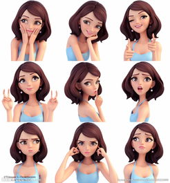美女表情图片