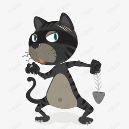 吃鱼的小猫素材图片免费下载高清装饰图案psd千库网图片编号2507746
