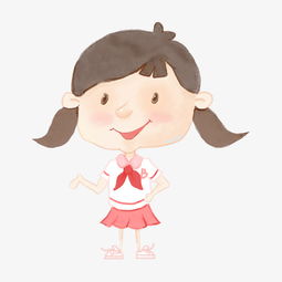 上学手绘小清新可爱小女生png图片素材其他格式下载动漫人物大全