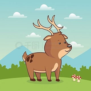 图片免费下载鹿插画素材鹿插画模板千图网