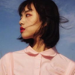 波波头短发发型图片短发妹子可咸可甜唯美头像