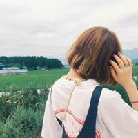 背影唯美气质女头飘逸清雅的身影