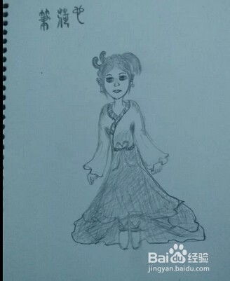 除夕教大家画简笔漫画古装小美女